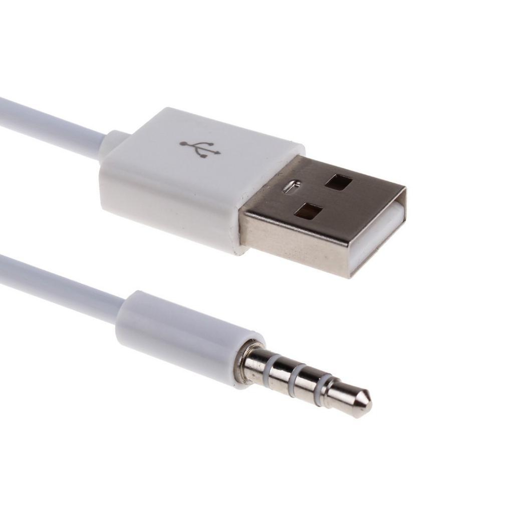 3x 3.5mm Male AUX Audio To USB 2.0 Male Charge Cable Cord