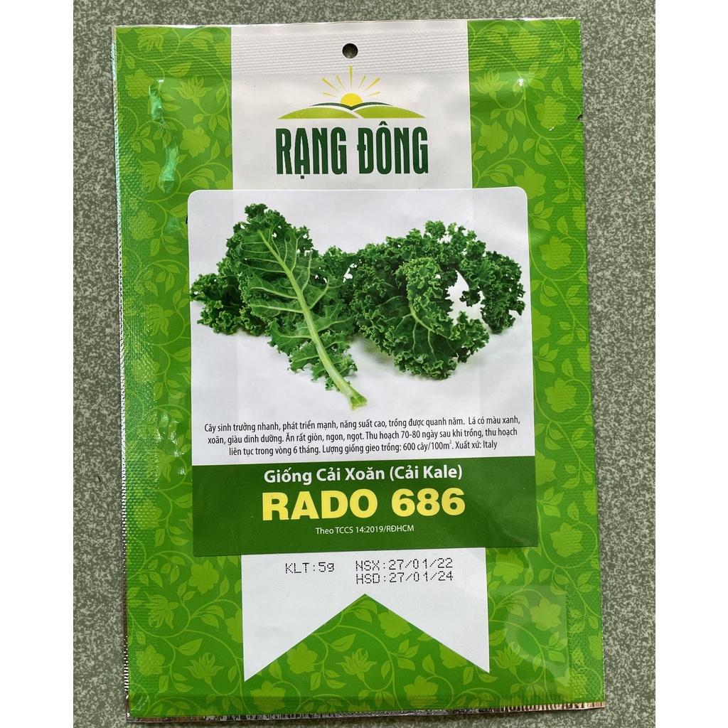 Hạt Giống Cải Xoăn, cải Kale Rado 686 Dễ Trồng, Năng Suất Cao 5gr - Rạng Đông