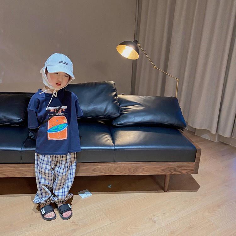 Quần dài caro ống chun cho bé