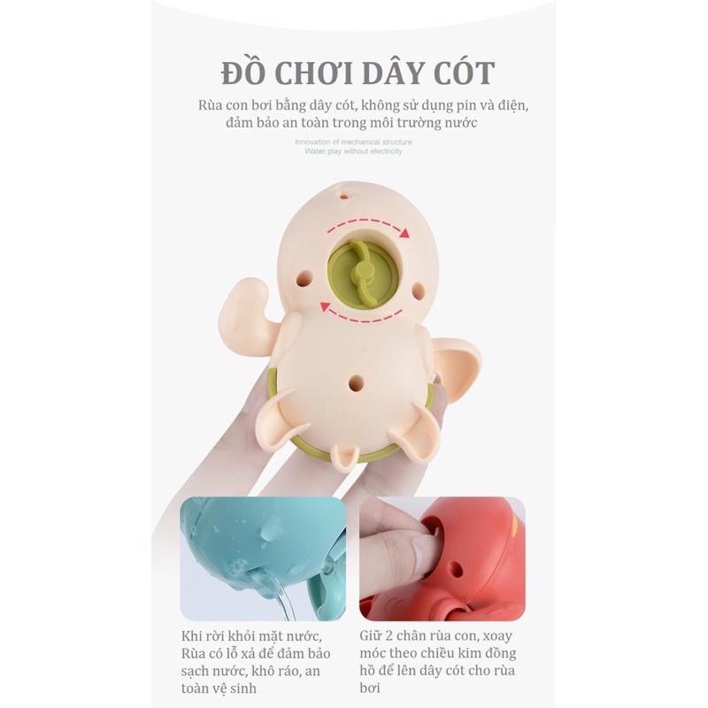 Rùa bơi trong nước đồ chơi nhà tắm cho bé Montessori