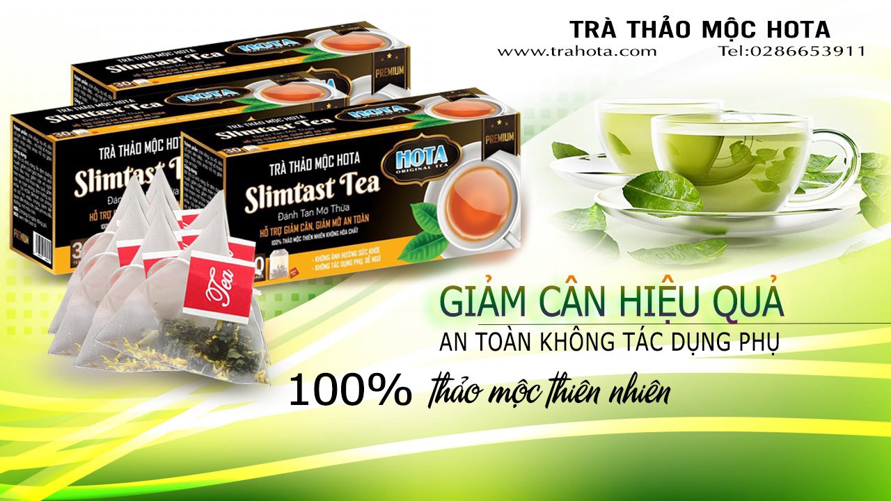 Trà thảo mộc HOTA Slimtast hỗ trợ giảm mỡ giảm cân an toàn hiệu quả không tác dụng phụ