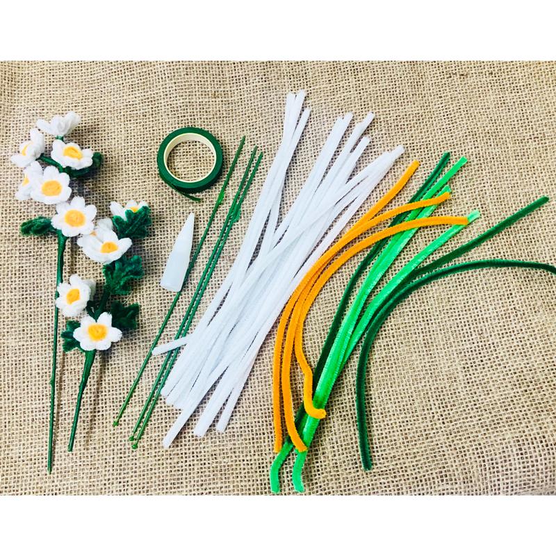 Bộ Nguyên Liệu Làm Hoa Cúc Từ Kẽm Nhung - Vinacraft