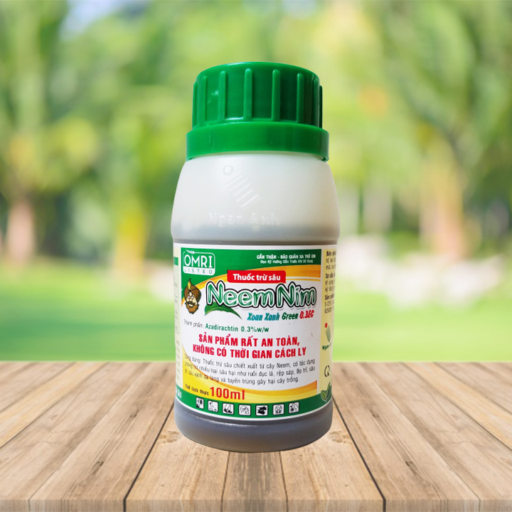 Thuốc trừ sâu Neem Nim Xoan xanh green 0,3EC 100ml | Phòng trừ bọ trĩ, rệp sáp, sâu hại