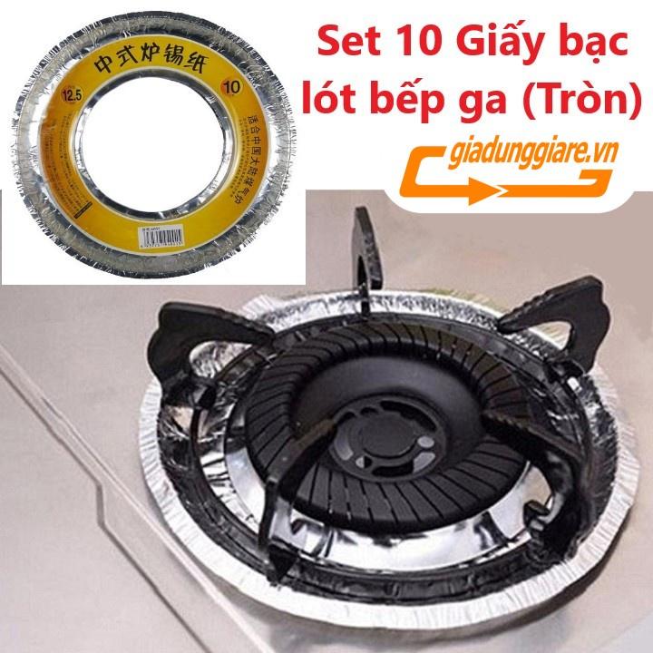 SET 10 Giấy bạc lót bếp ga chắn dầu mỡ Tấm giấy bạc tiện ích bảo vệ bếp ga tránh hư hỏng - giadunggiare.vn