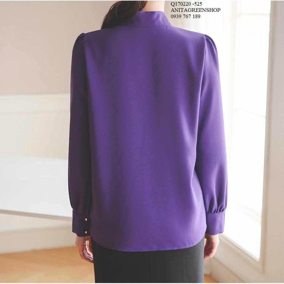 Q170220 ÁO SƠ MI PHỐI CHÂN VÁY THIẾT KẾ