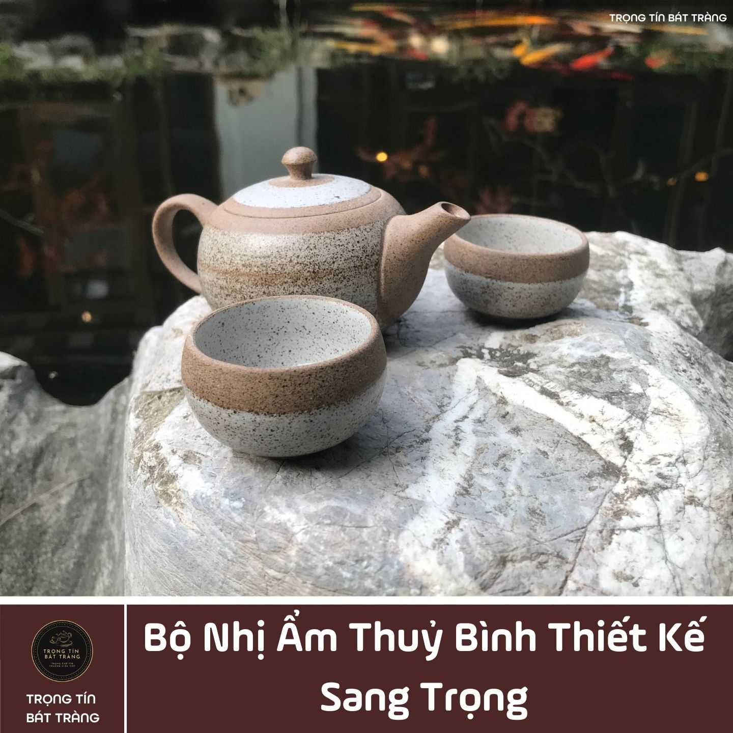 AHS 58 Bộ Ấm Chén Trà Đạo Nhị Ẩm Tánh Không Thuỷ Bình Hồng Sa Bát Tràng Thủy Bình Dung Tích 100 Ml (Bộ Ấm Chén)