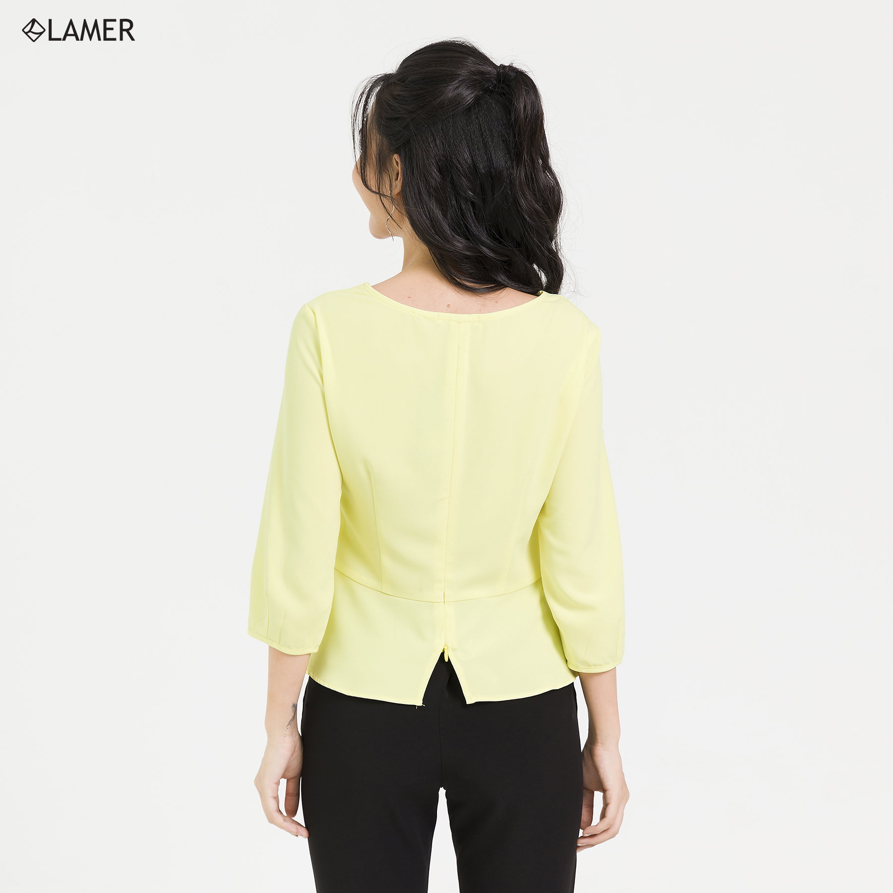 Áo peplum xếp ly ngực LAMER L61B20Q035-S2700