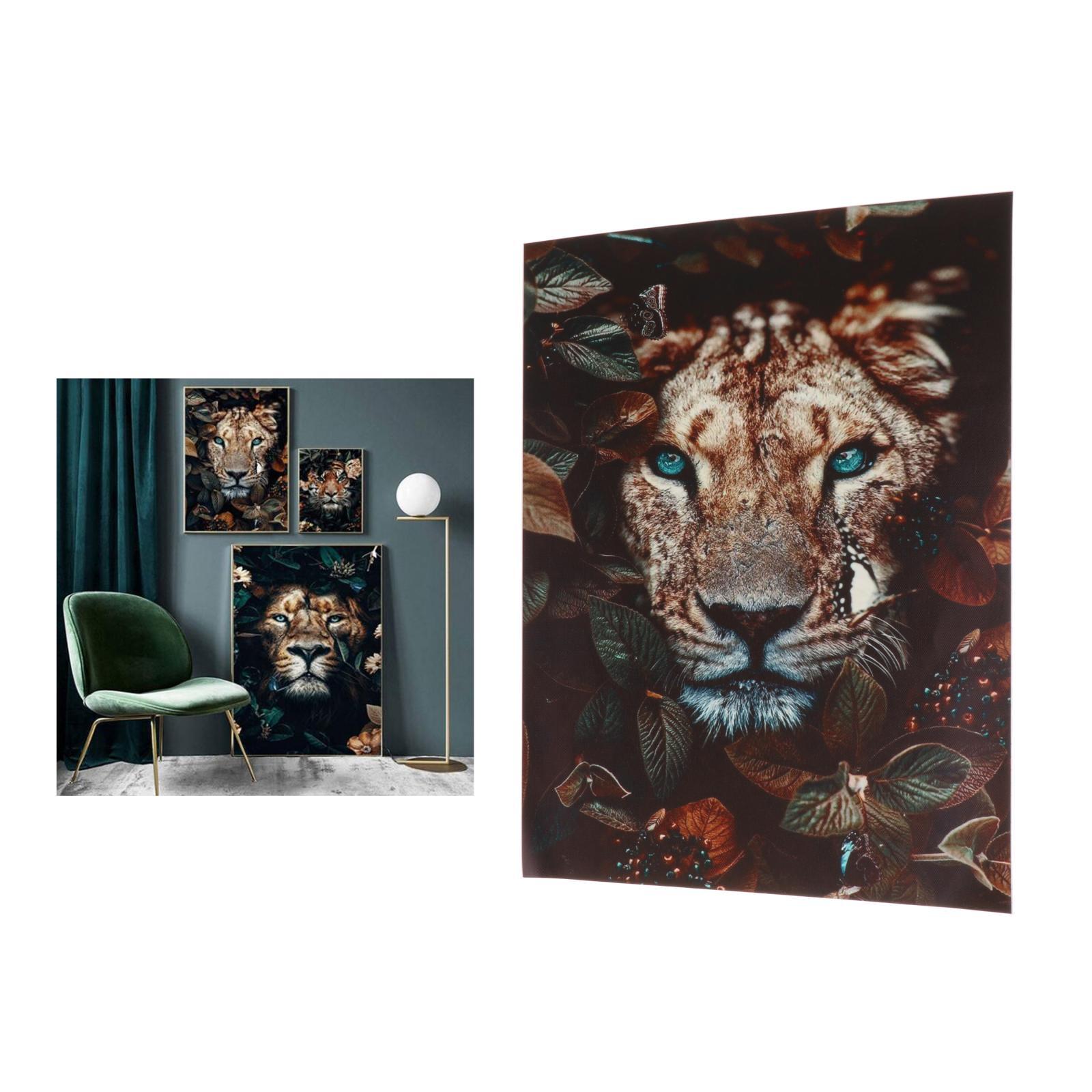 Painting DIY Paint Tiger Oil Painting Artwork Home Office Decor