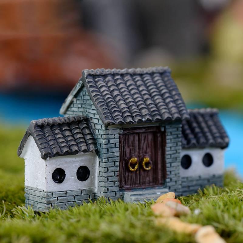 Tiểu cảnh mini ️ Cổng nhà cổ chất liệu nhựa không phai màu trang trí sân vườn, bể cá, sen đá, terrarium