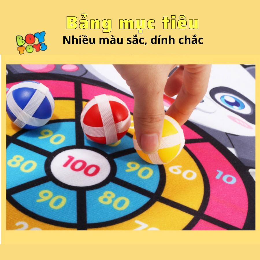 Bảng phi tiêu ném bóng dính, ném bóng gai an toàn cho bé, tặng kèm phụ kiện móc dán tường và 3 bóng dính