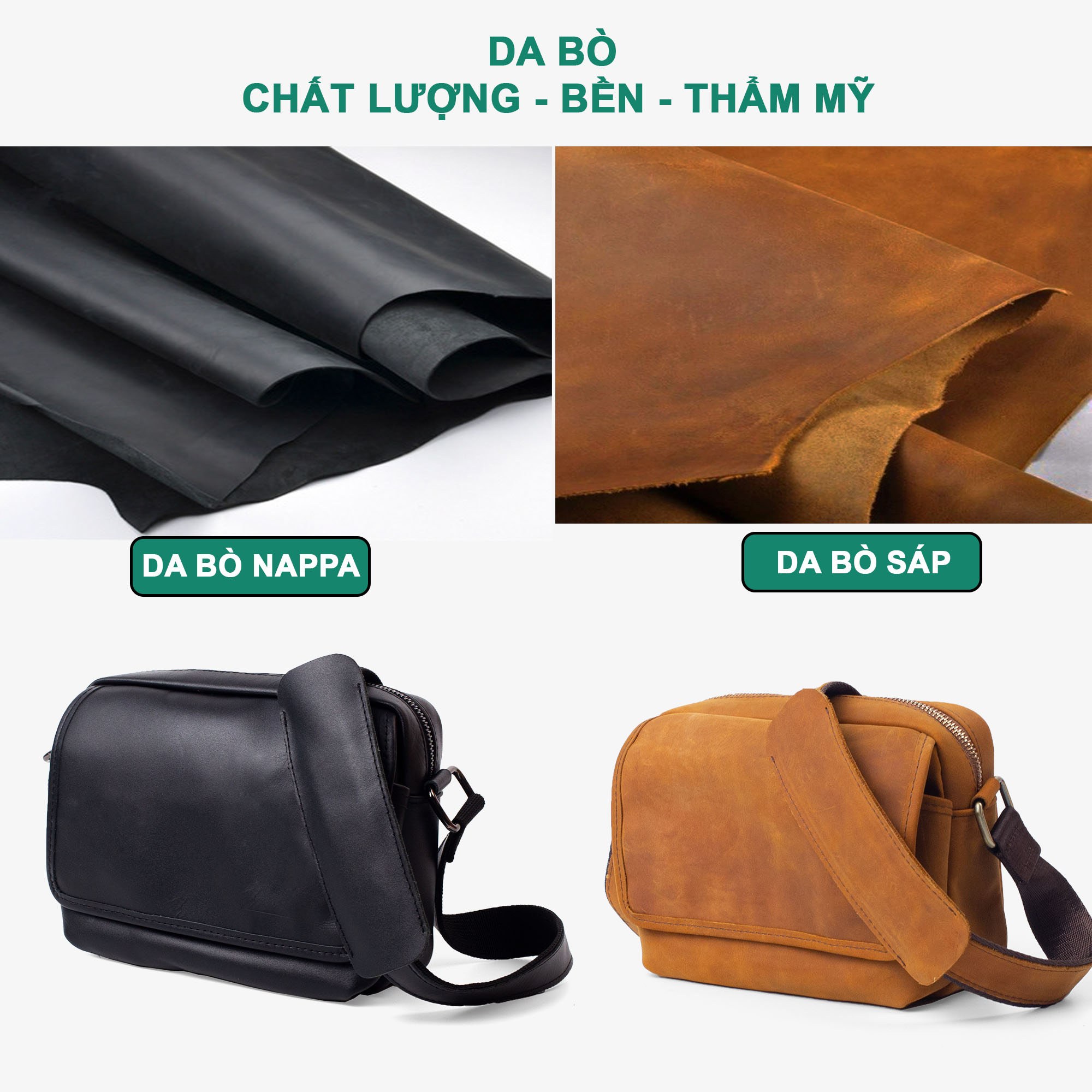 Hình ảnh Túi đeo chéo nam Jupiter Bụi Leather DC110 - Da bò thật cao cấp - Bảo hành 12 tháng