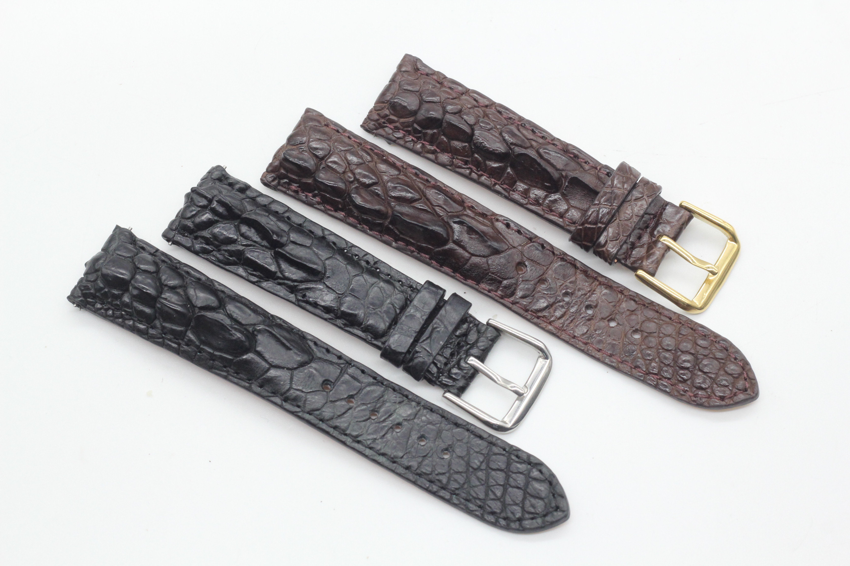 Dây Đồng Hồ Gai Chân Cá Sấu Songhan Leather,Dây Da Đồng Hồ Cá Sấu Size 22mm,20mm Gắn Chốt Thông MInh+ Khóa Kim,Bảo Hành 6 Tháng