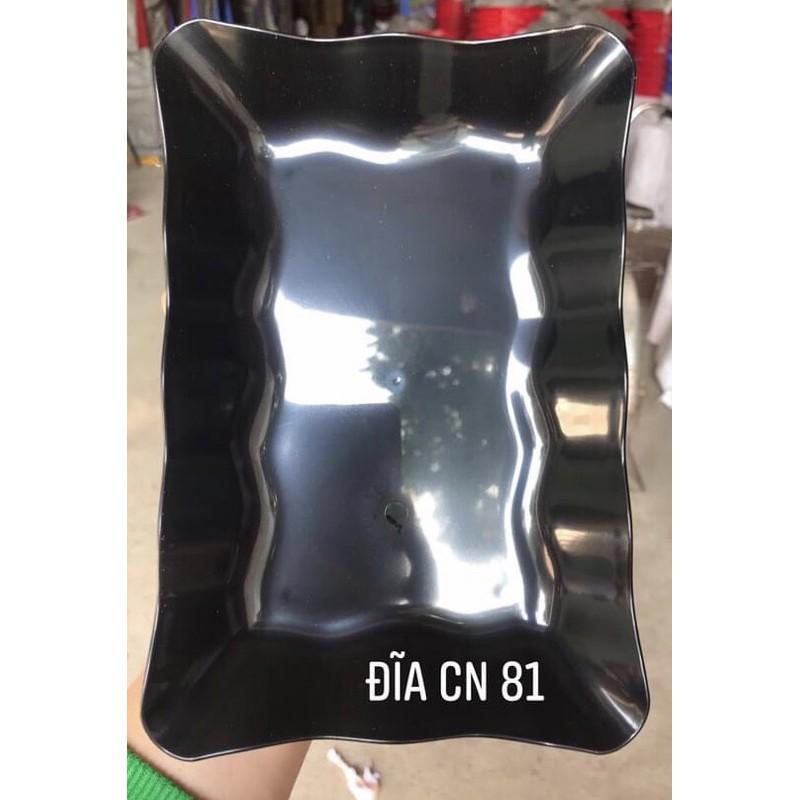 Đĩa nhựa phíp chữ nhật màu đen