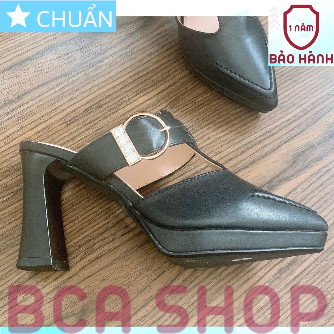 Giày cao gót nữ hở mũi 8p RO515 ROSATA tại BCASHOP đế đúp mang êm chân và tôn dáng cực kì - màu đen