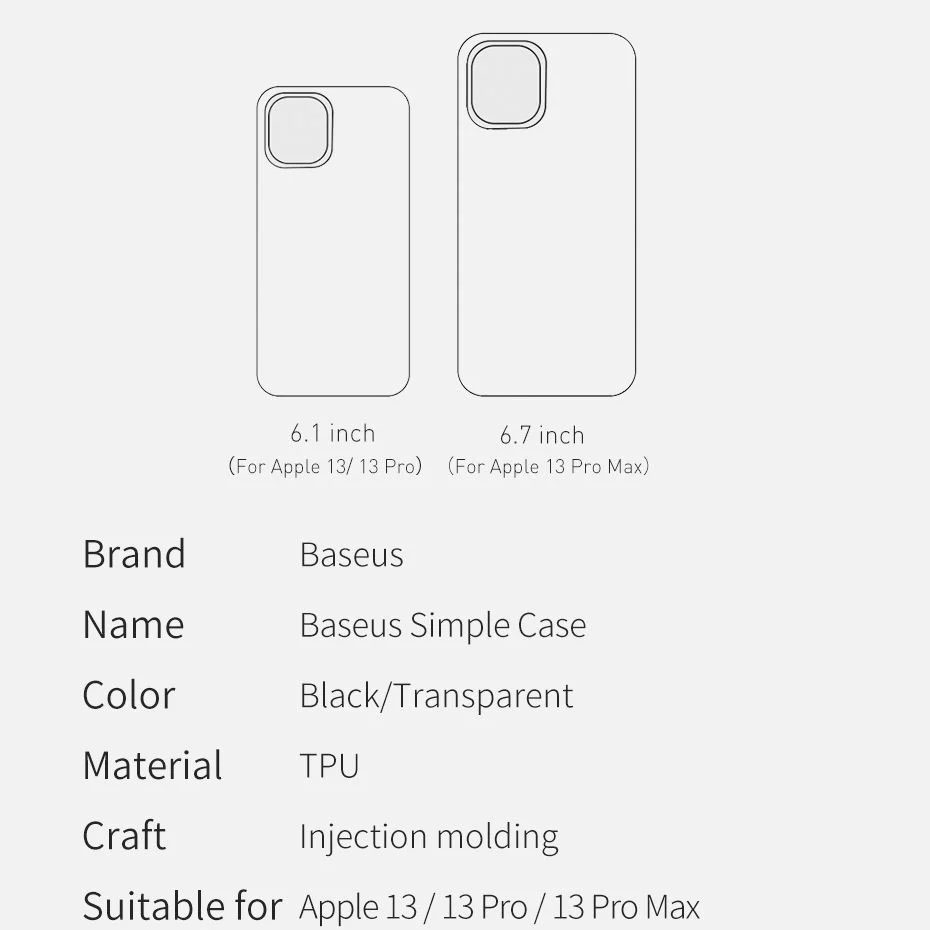 Ốp lưng Baseus dành cho iPhone 13/ 13 pro/ 13 Pro Max trong suốt - hàng chính hãng
