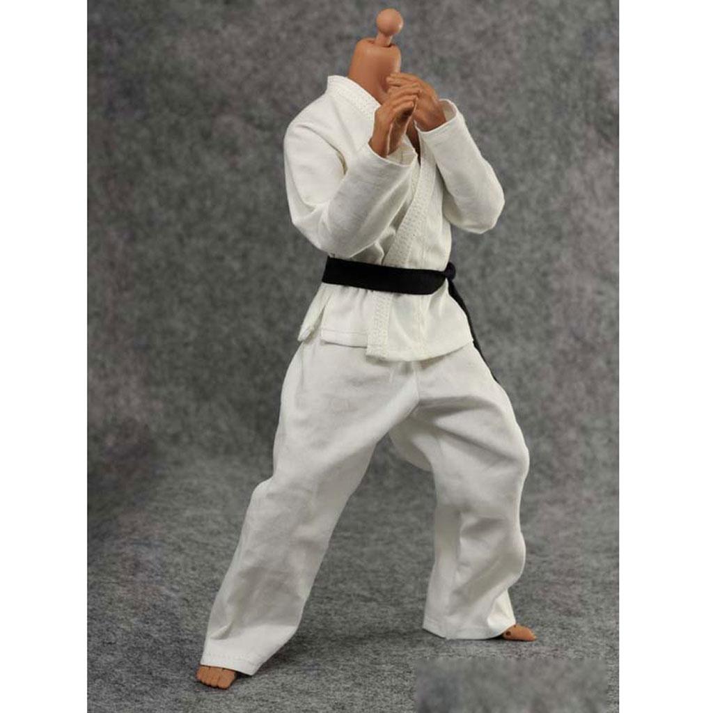 1/6 Quy Mô Judo Gi Trắng Đồng Nhất Kung Fu Phù Hợp Với Áo Khoác Quần 12 Inch Nam Nhân Vật Hành Động Đồ Chơi Hot