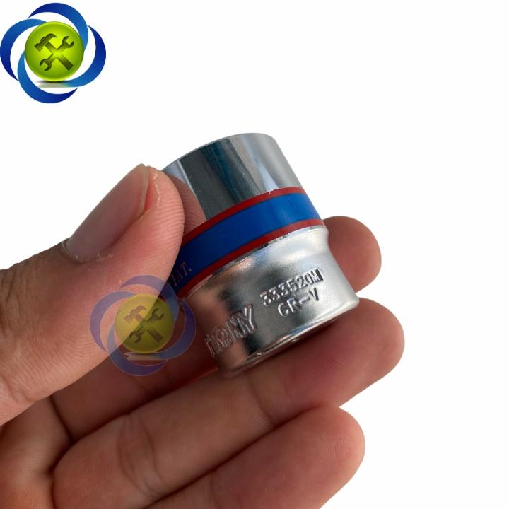 Tuýp 20mm 3/8 Kingtony 333520M loại ngắn 6 cạnh màu trắng