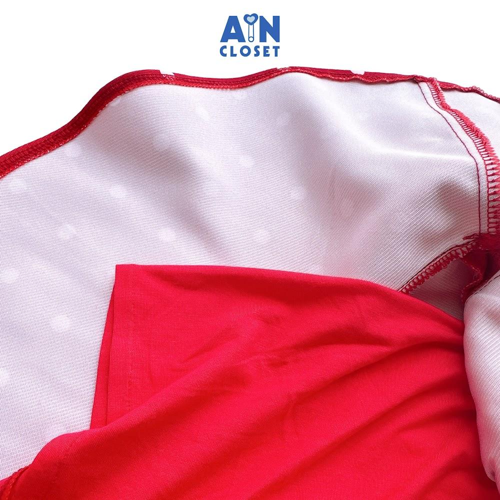 Chân váy Ngắn bé gái họa tiết Bi Đỏ Nhung text - AICDBGZESDY5 - AIN Closet