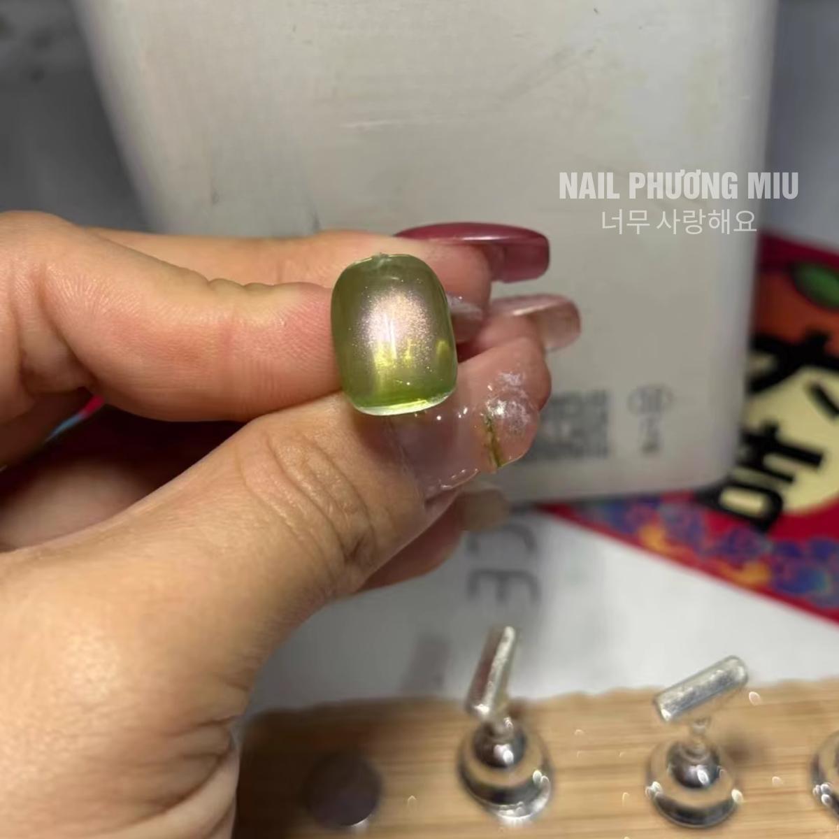 Sơn Mắt Mèo Xanh Ổi Vendeeni Siêu Hot Mùa Hè Làm Nail Tạo Hiệu Ứng Kính Sáng Bóng, Sơn Gel Ngọc Trai Xanh Pastel Trang Trí Móng Tay Nghệ Thuật