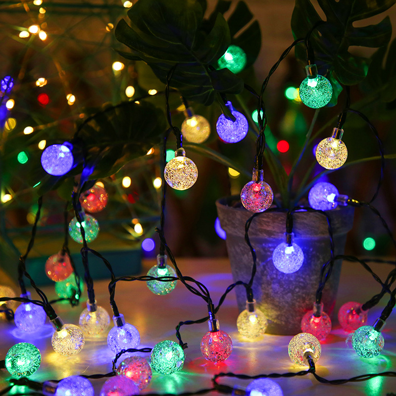 Đèn led dây pha lê trang trí năng lượng mặt trời - LED NHIỀU MÀU LD04-RGB