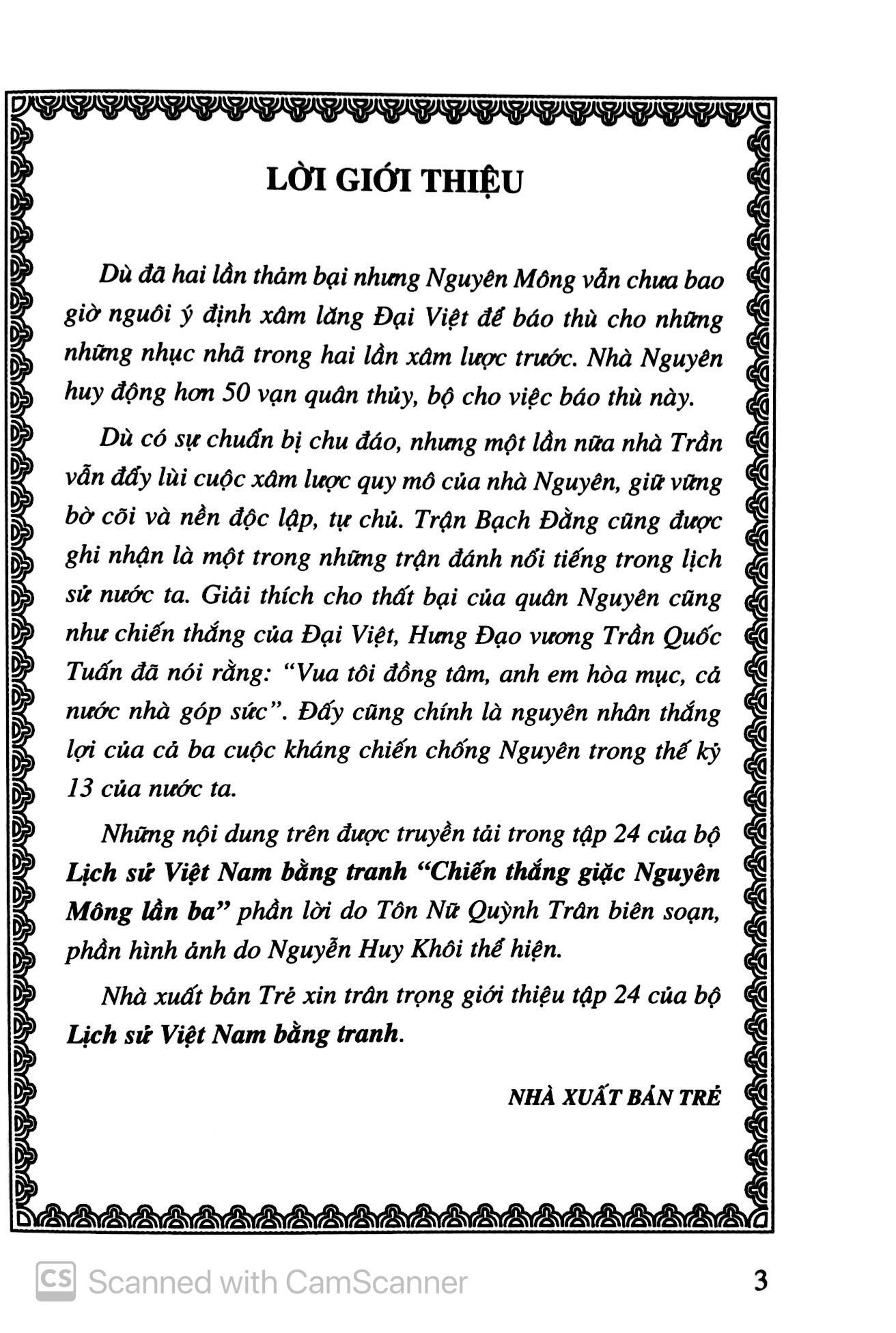 Lịch Sử Việt Nam Bằng Tranh - Tập 24 - Chiến Thắng Giặc Nguyên Mông Lần Thứ 3