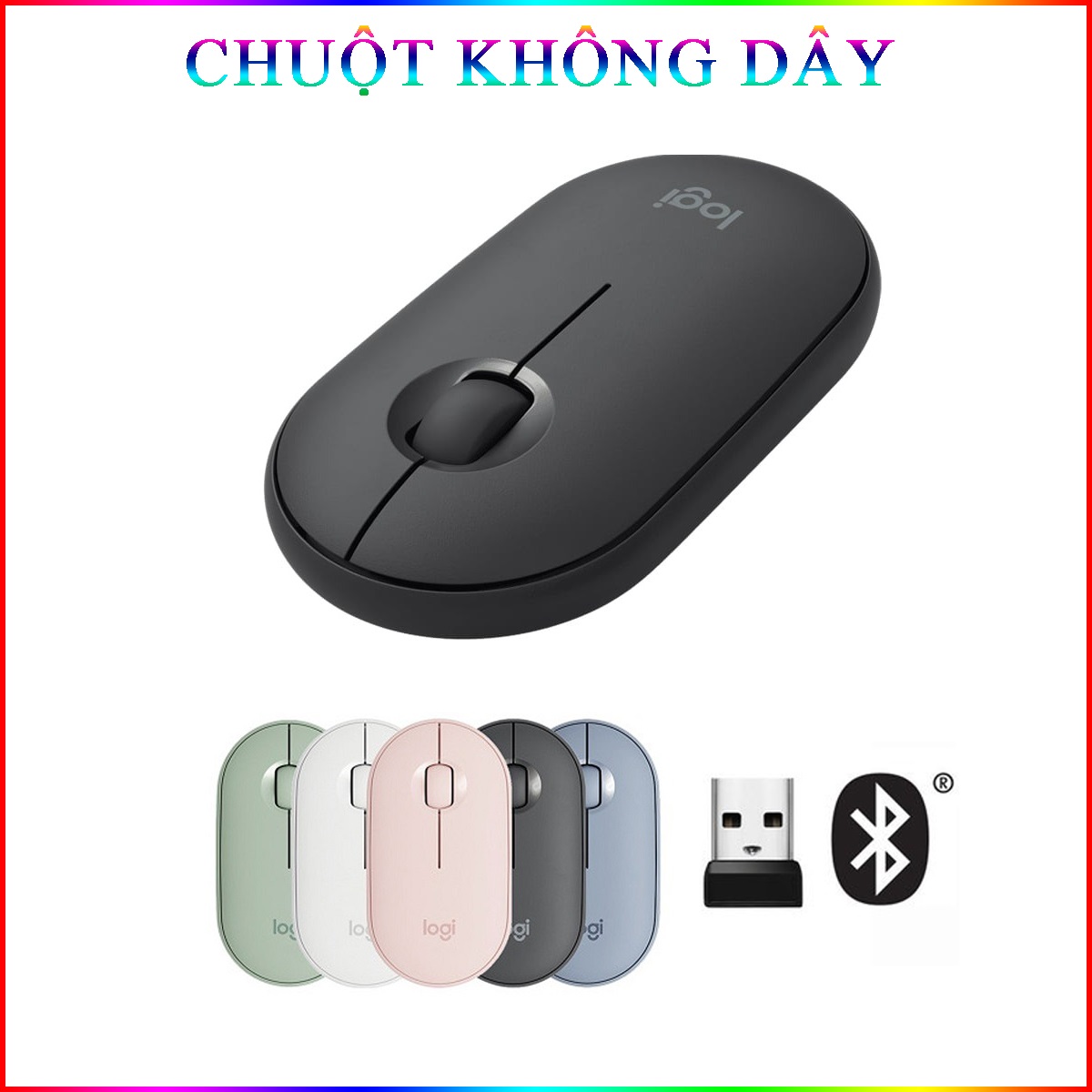 Chuột Văn Phòng Không Dây Pebble Wireless Bluetooth