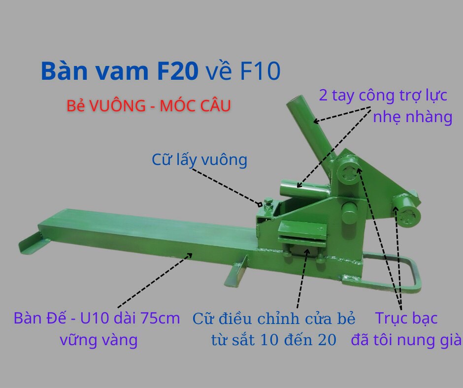 Vam bẻ mỏ sắt cây phi 18