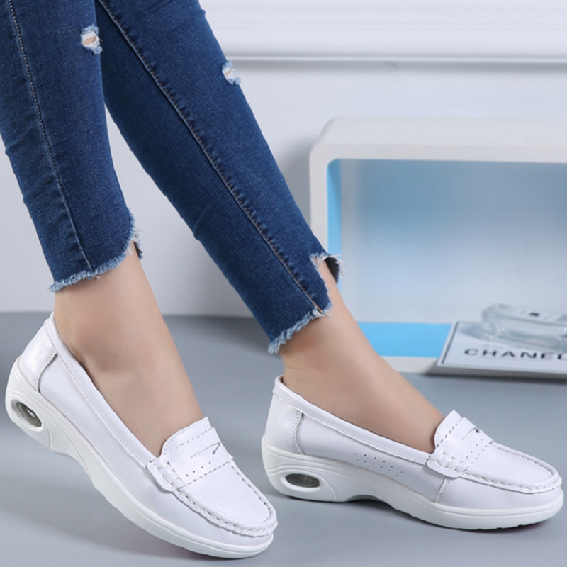 Women's flat Loafer Air Cushion Low Top Nurse Shoes