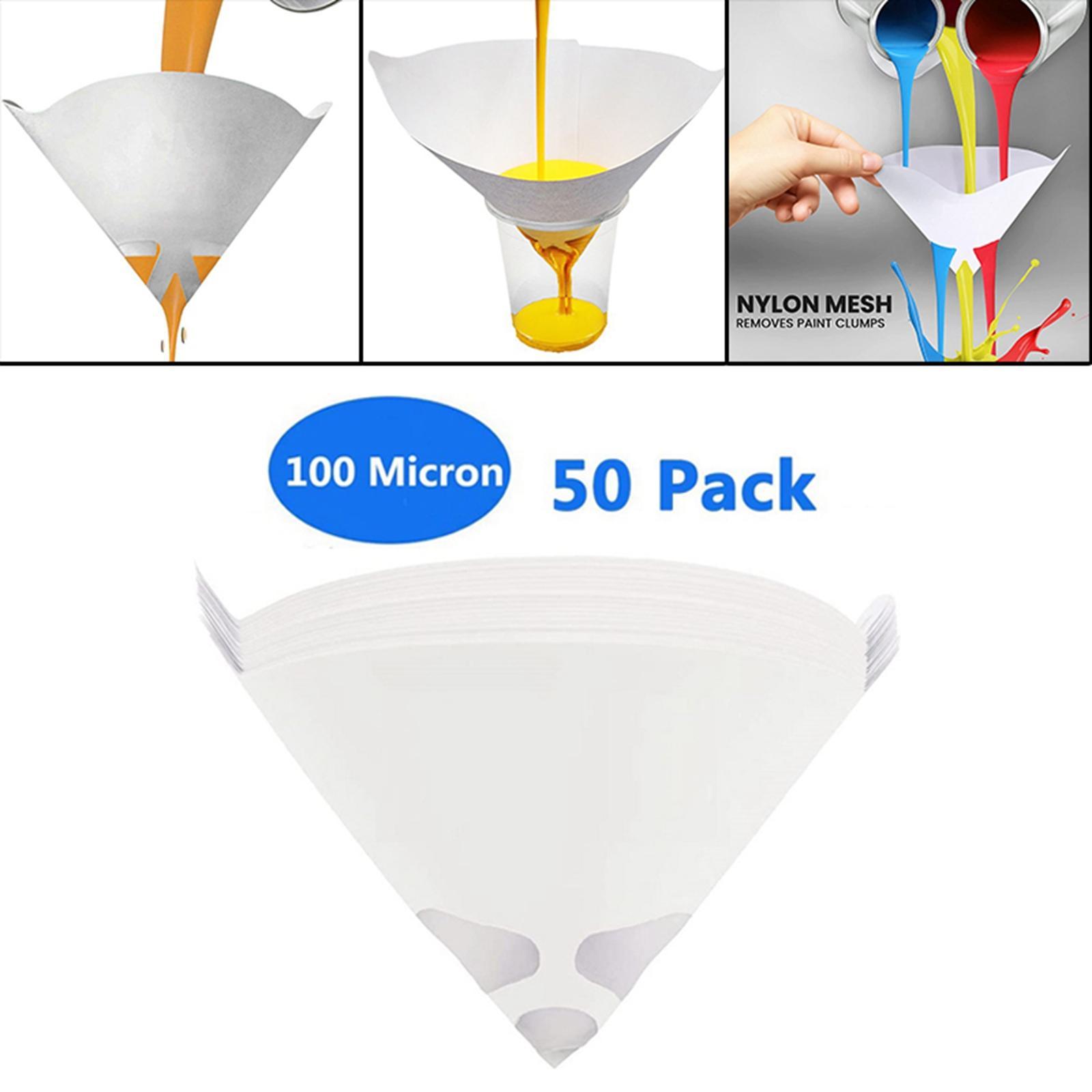 50 Pieces Funnel Filter Funnel Disposable Fine Mesh Paint Filter for