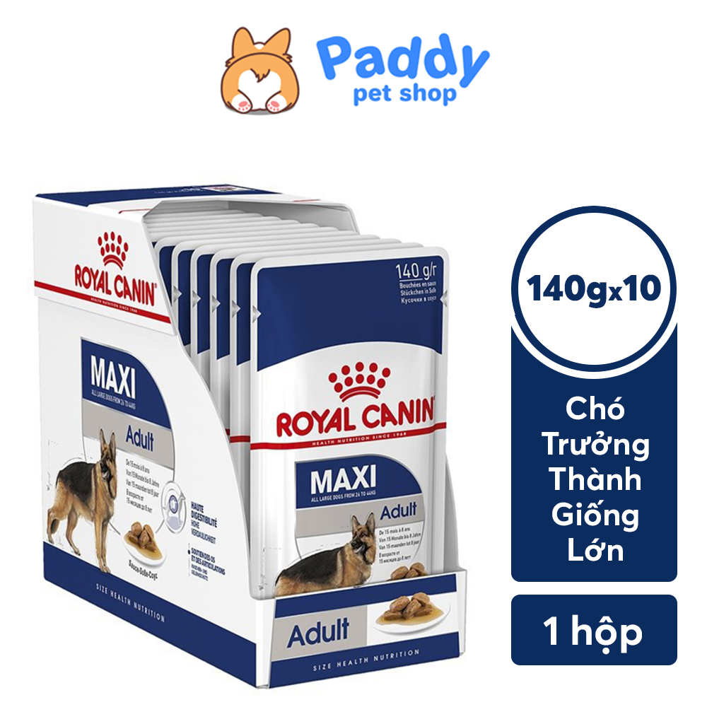 [Hộp 10 gói] Pate Cho Chó Lớn Royal Canin Maxi Adult