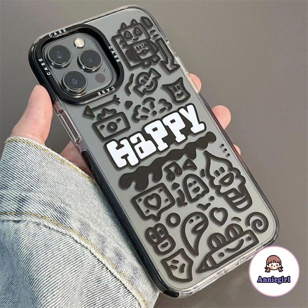 Ốp Điện Thoại TPU Mềm Màu Đen Bóng In Họa Tiết Graffiti Cho IPhone 11 14 Pro Max Ip 13 12 11 Pro Max 14 Pro Max