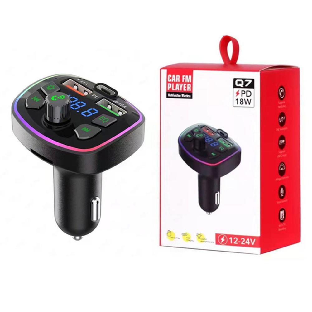 【COD】 Led Backlight Bluetooth-compatible  Fm  Transmitter Car Mp3 Tf/u Disk Player Car Kit Dual Usb Adapter 4.2a+pd Type C Fast Charger