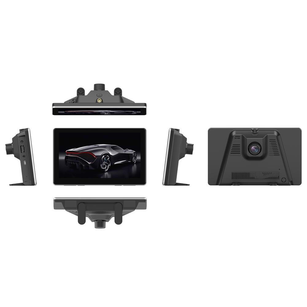 Multi-language Dual Lens Car Video Recorder Real View Navigation Auto Dash Cam Night Viewing Car Camera Recorder Voice Assistant DVR Wide Angle Car Camcorder