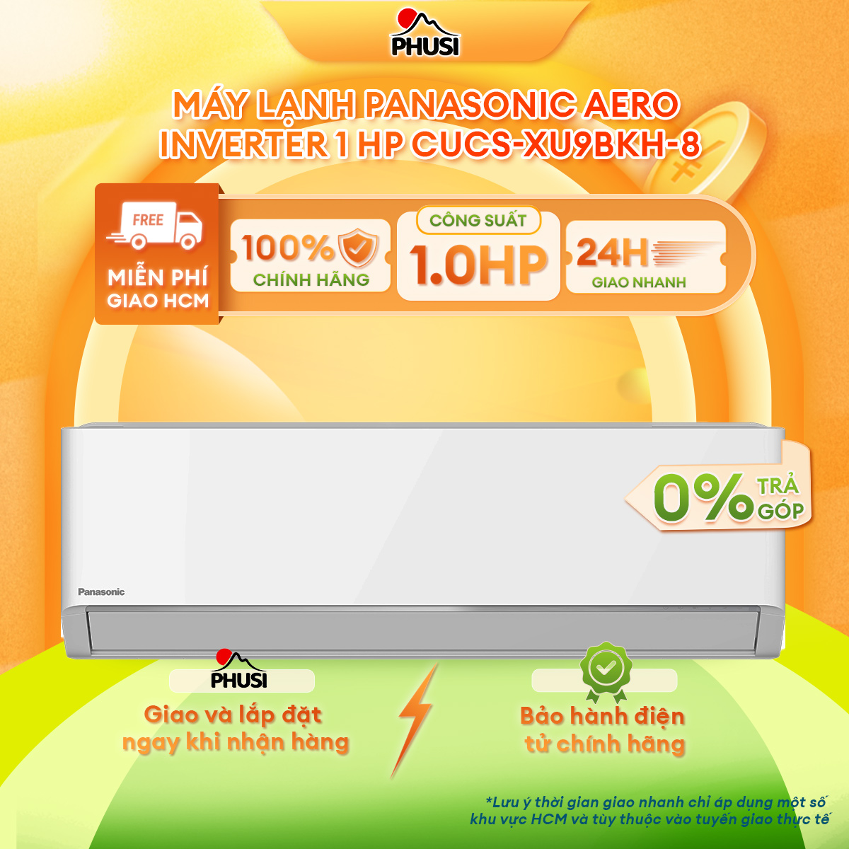 Máy lạnh Panasonic Inverter 1HP CU/CS-XU9BKH-8/ 1.5 HP CU/CS-XU12BKH-8 - Mẫu mới 2025 - Hàng Chính Hãng, Mới 100