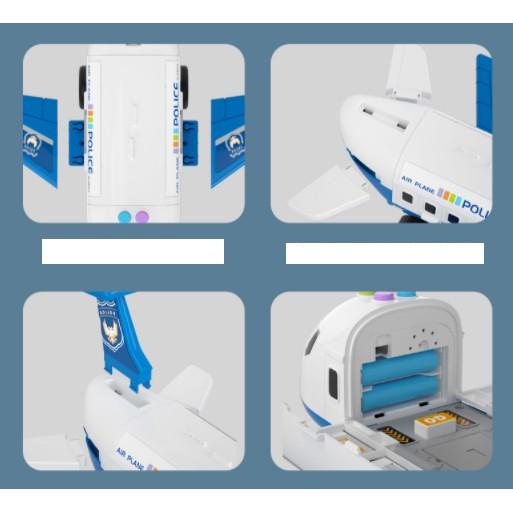 Đồ Chơi Mô Hình Máy Bay Chạy Đà + PIN Theo Chủ Đề Cảnh sát, Cứu hỏa, Công trình cho bé