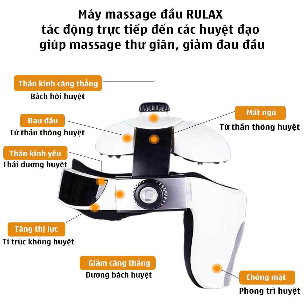 Máy Massage Đầu Thông Minh Bằng Khí Nén 3 Chế Độ RULAX