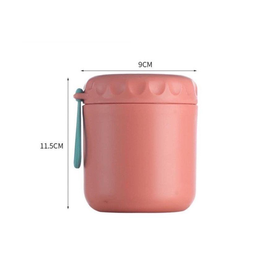 Bình ủ cháo cho bé có quai cầm cấu tạo bằng inox 304 cốc giữ nhiệt dung tích 450ML an toàn sử dụng kèm muỗng