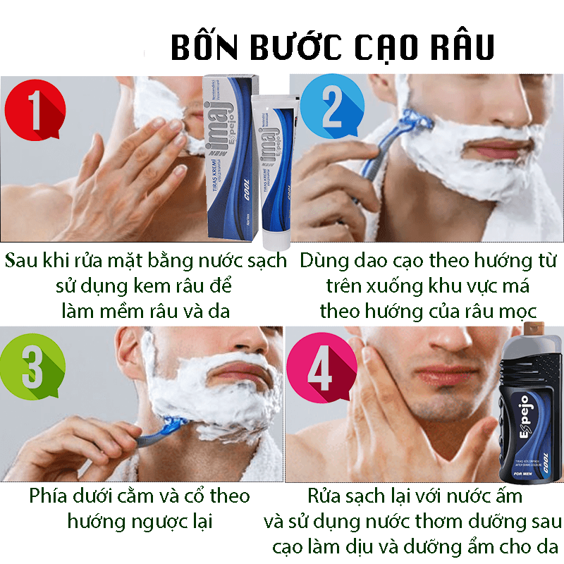 Combo Kem Cạo Râu 100gr & Dung Dịch Dưỡng Sau Cạo Râu 200ml - Espejo