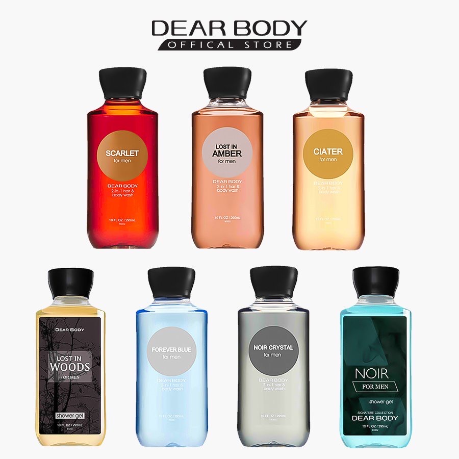 GEL TẮM DEAR BODY Dành cho NAM - DEAR BODY FOR MEN 295ml - GIẢI PHÁP SẠCH DA - LÁNG MỊN - HƯƠNG THƠM NÁM TÍNH - MẠNH MẼ