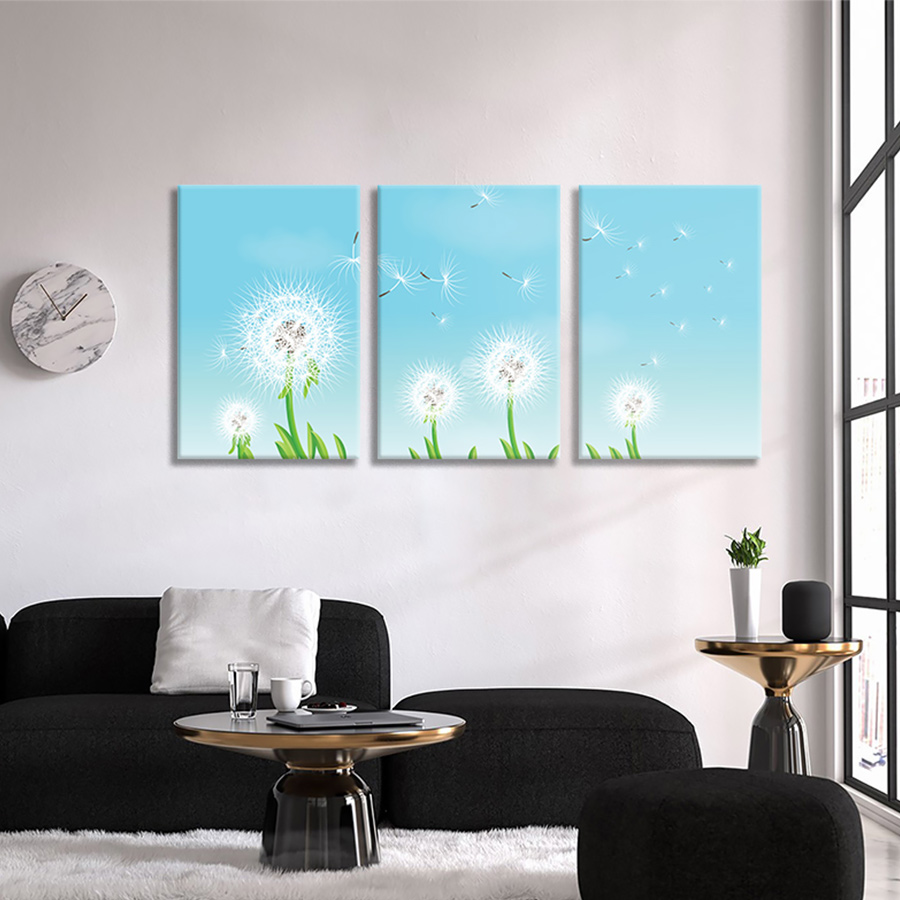 Bộ 3 Tranh Bồ Công Anh Trong Gió W99