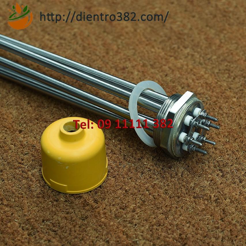 Cục ren phi 48 đun nước, điện trở củ ren 48 chất liệu inox 304 dùng cho nồi rượu, nồi hơi