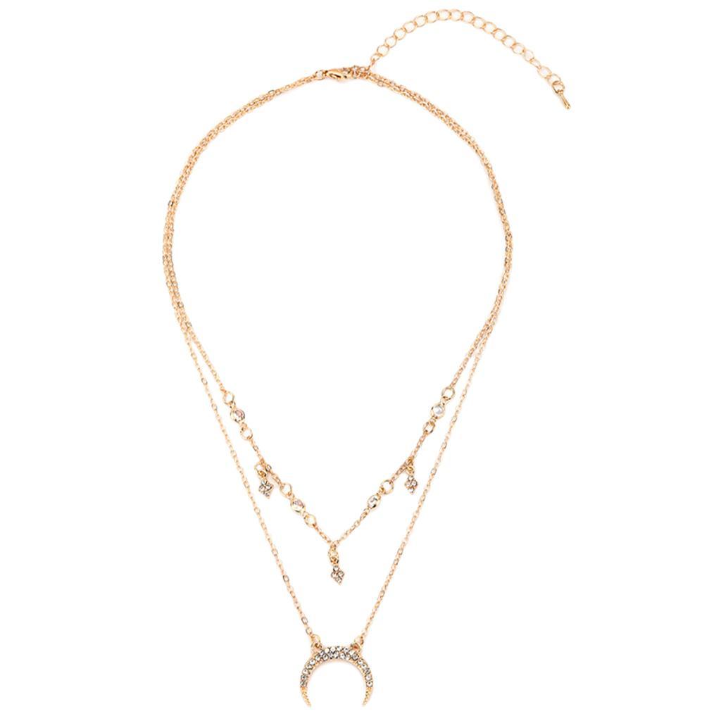 Elegant Double Layer Necklace For Women With Pendant 's Jewelry Gift