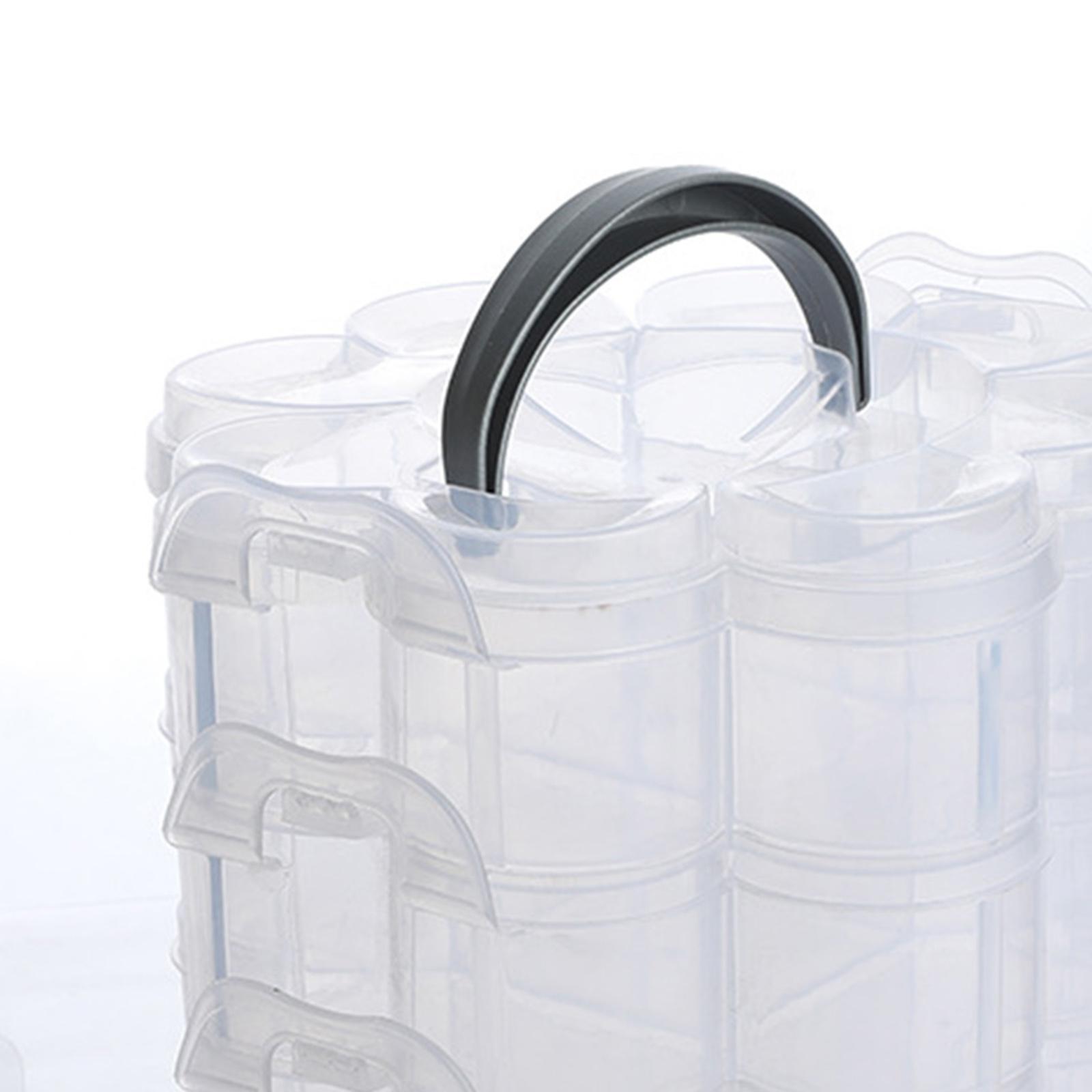 Clear Plastic Storage Box, Tool Box, Sewing Box Organizer, Multipurpose Organizer, Portable Handled Storage Case for Art Craft