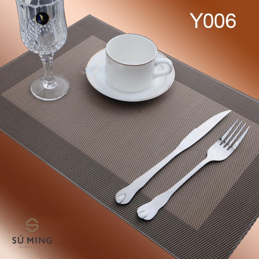 Tấm lót bàn ăn, thảm set up cao cấp placemat hình chữ nhật