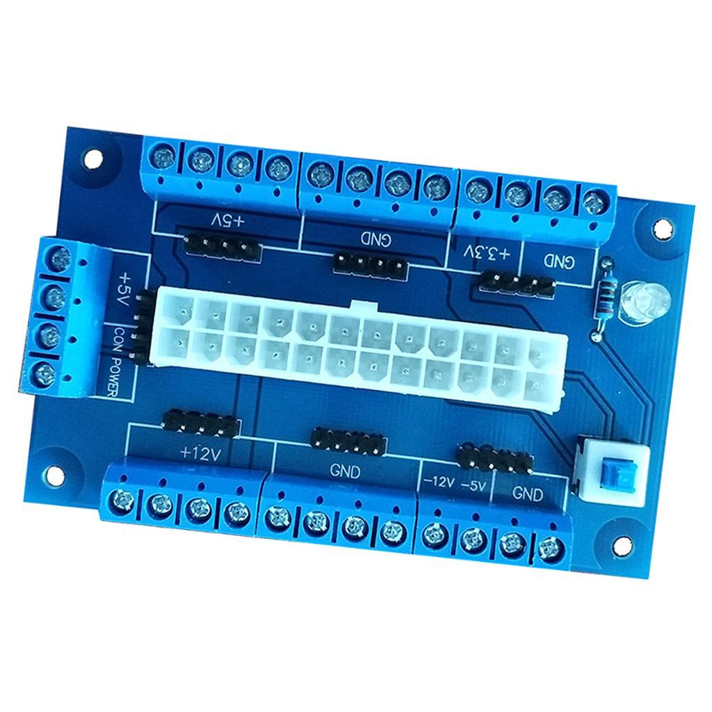 2x 24/20-pin ATX DC Power Supply Breakout Board