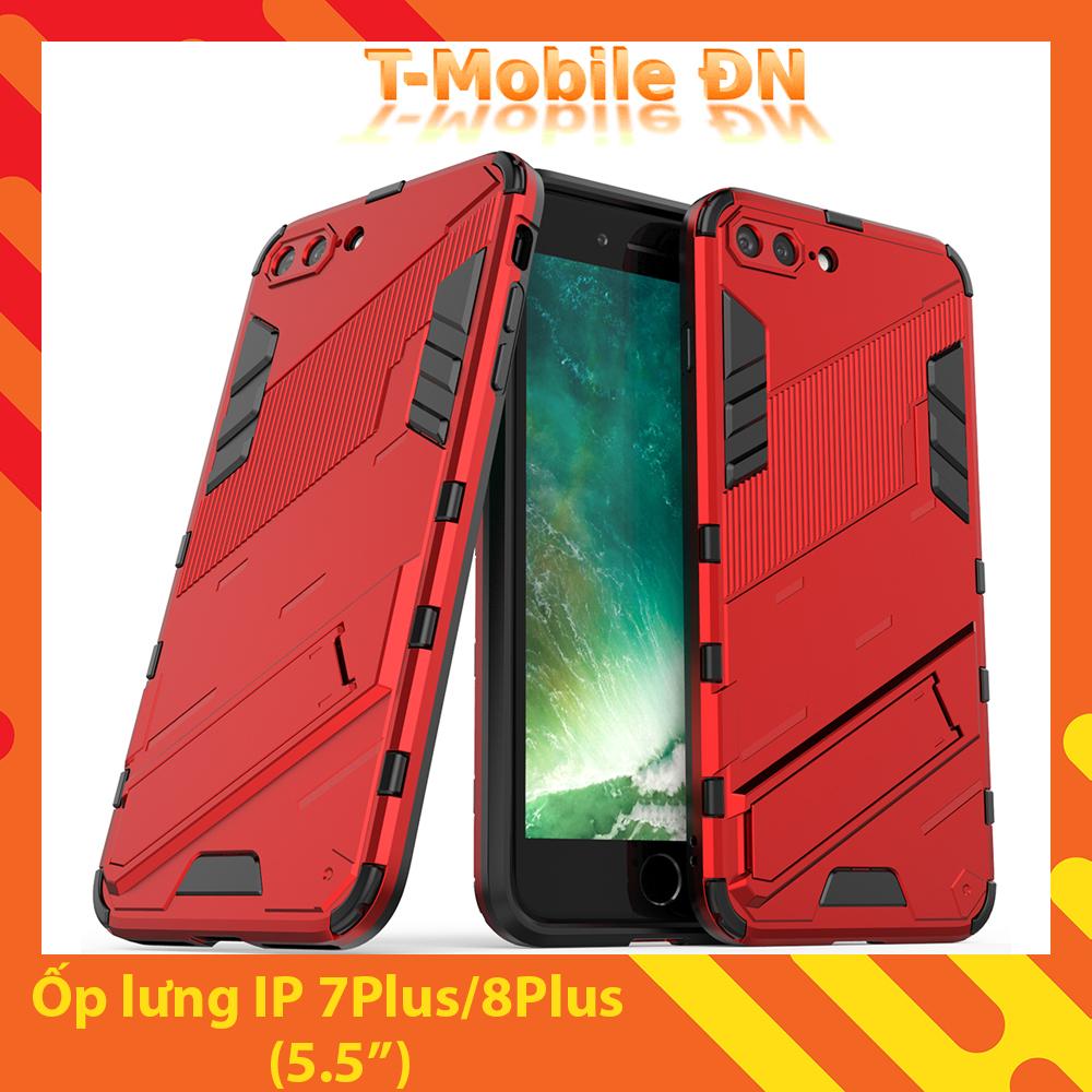 Ốp lưng cho iPhone 7 Plus 8 Plus, Ốp chống sốc Iron Man PUNK cao cấp kèm giá đỡ cho iPhone 7 Plus 8 Plus