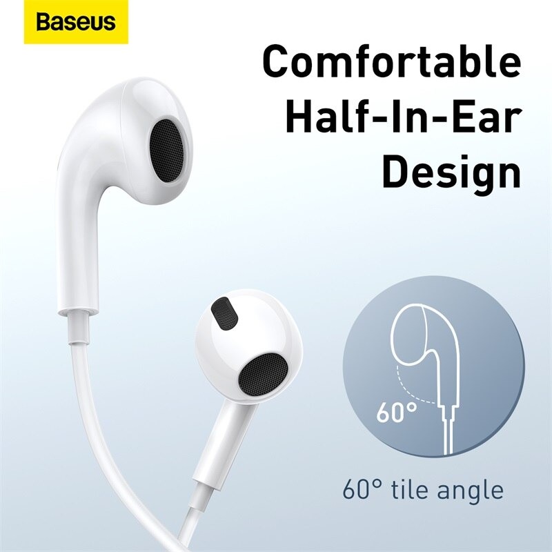 Tai Nghe Baseus Encok 3.5mm lateral in-ear Wired Earphone H17 - Hàng Chính Hãng