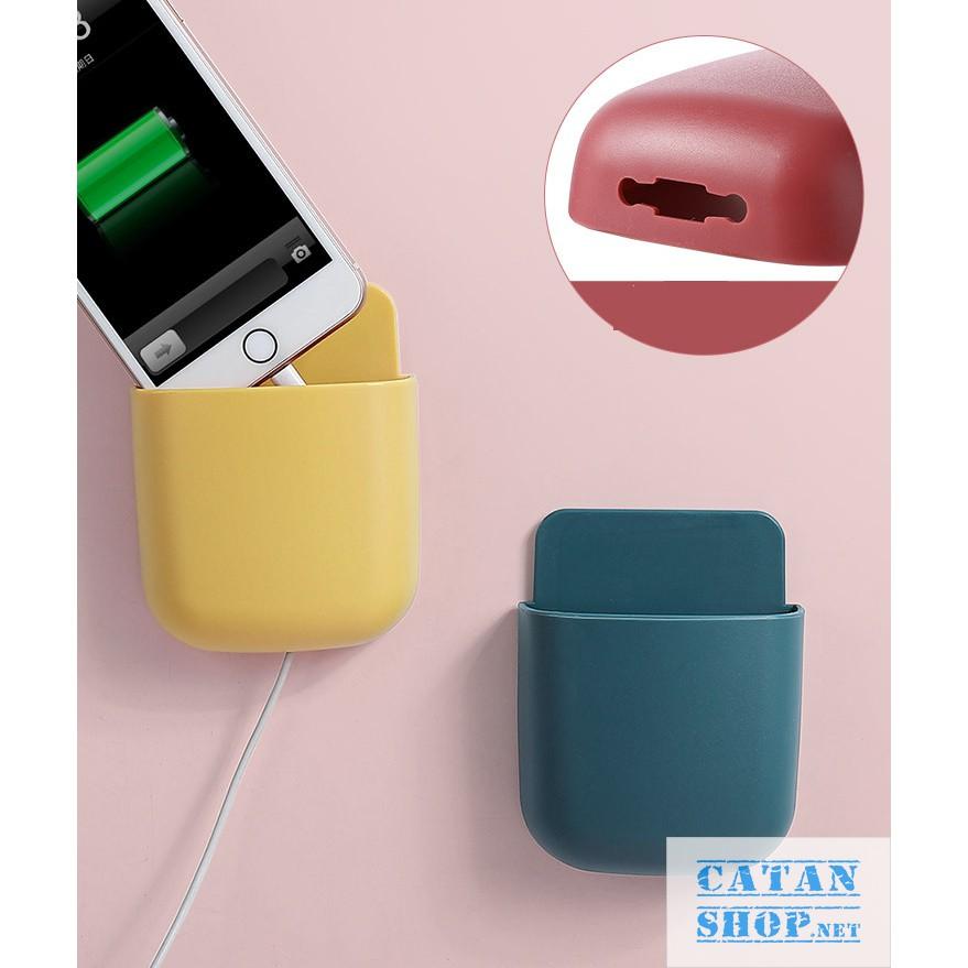 Hộp treo sạc điện thoại, kệ treo remote, đồ dùng dán tường đa năng tiện lợi giúp tiết kiệm không gian GD462-hoptreosac