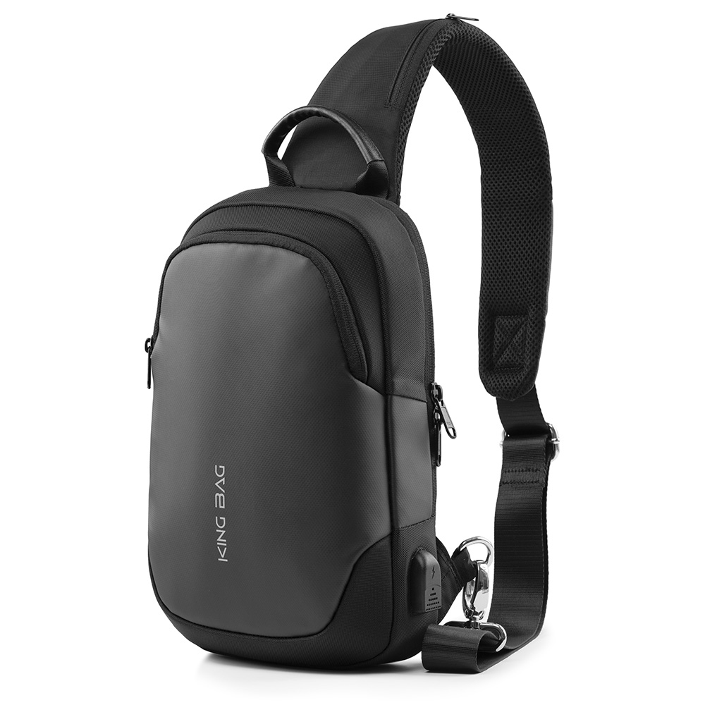 Túi đeo chéo thời trang KINGBAG JULIUS I cổng USB, nhiều ngăn, chống trộm, vải kháng nước tốt - Hàng chính hãng
