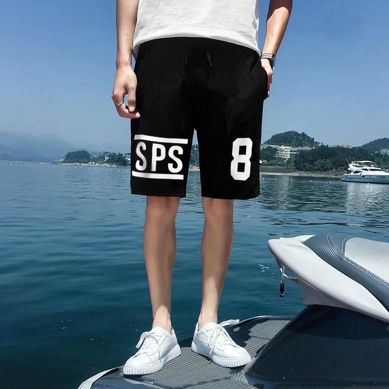 Quần short thể thao ống rộng in họa tiết thời trang dành cho nam